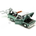 Cochesdemetal.es 1966 Chevrolet C10 Fleetside Grúa Verde Metalizado/Blanco 1:24 Motor Max 75344