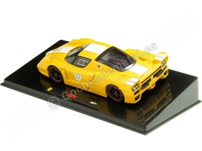 Cochesdemetal.es 2005 Ferrari FXX Amarillo/Blanco 1:43 Hot Wheels Elite N5612 2