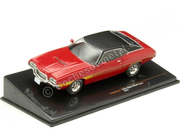 Cochesdemetal.es 1972 Ford Gran Torino Sport Rojo/Negro 1:43 IXO Models CLC565N.22