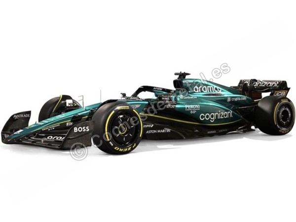 Cochesdemetal.es 2023 Aston Martin AMR23 Nº18 Lance Stroll Aramco Cognizant F1 Team 1:43 Bburago 38090S