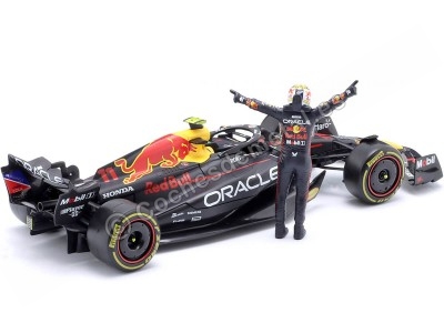 Cochesdemetal.es 2023 Red Bull RB19 Fórmula 1 Nº11 Sergio Perez + Figura del Piloto 1:24 Bburago 28036 2