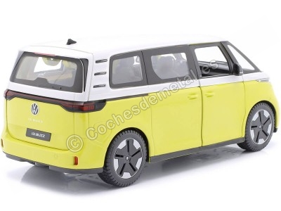 Cochesdemetal.es 2023 Volkswagen VW ID.BUZZ Minibus Amarillo/Blanco 1:24 Maisto 32914 2