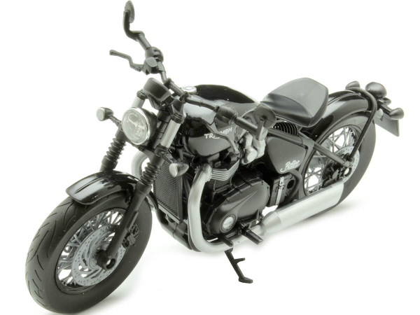 Cochesdemetal.es 2018 Triumph Bonneville Bob Negro 1:12 Welly 62208