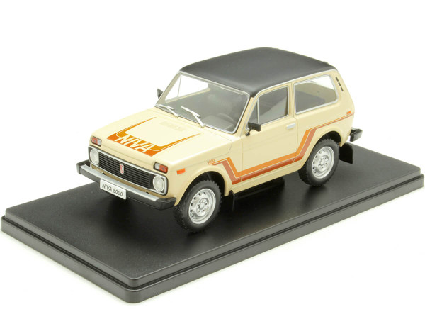 Carsdemetal.es 1980 Lada Niva 5000 Beige décoré 1:24 Whitebox 124224