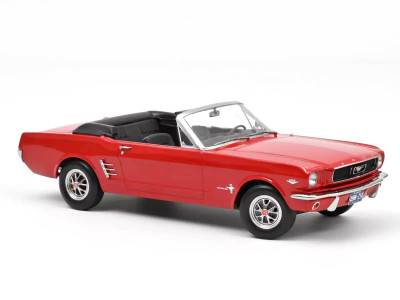 Cochesdemetal.es 1966 Ford Mustang Convertible Rojo Bengala 1:18 Norev 182810