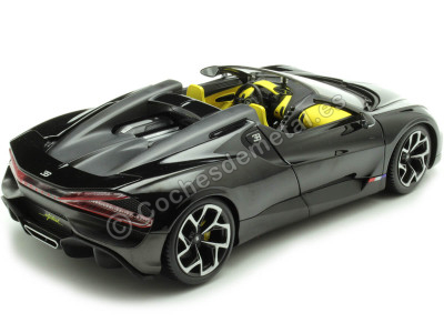 Cochesdemetal.es 2023 Bugatti W16 Mistral Convertible Negro/Amarillo 1:18 Bburago 11051 2