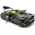 Cochesdemetal.es 2023 Bugatti W16 Mistral Convertible Negro/Amarillo 1:18 Bburago 11051