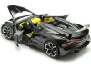 Cochesdemetal.es 2023 Bugatti W16 Mistral Convertible Negro/Amarillo 1:18 Bburago 11051