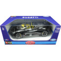 Cochesdemetal.es 2023 Bugatti W16 Mistral Convertible Negro/Amarillo 1:18 Bburago 11051