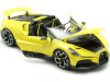 Cochesdemetal.es 2023 Bugatti W16 Mistral Convertible Amarillo 1:18 Bburago 11051