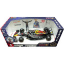 Cochesdemetal.es 2023 Red Bull RB19 Fórmula 1 Nº11 Sergio Perez + Figura del Piloto 1:24 Bburago 28036