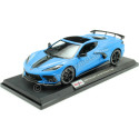 Cochesdemetal.es 2020 Chevrolet Corvette Stingray Coupé High Wing Azul Cian Decorado 1:18 MAISTO 31455AE