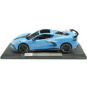 Cochesdemetal.es 2020 Chevrolet Corvette Stingray Coupe High Wing Azul Cian Decorado 1:18 Maisto 31455AE