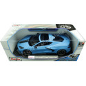 Cochesdemetal.es 2020 Chevrolet Corvette Stingray Coupé High Wing Azul Cian Decorado 1:18 MAISTO 31455AE