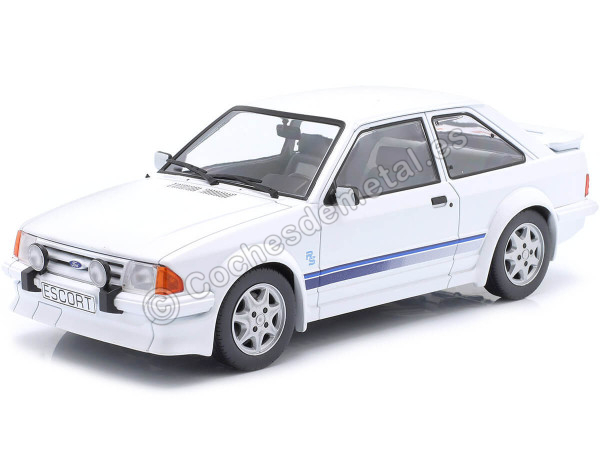 Cochesdemetal.es 1985 Ford Escort RS Turbo MKIII Blanco Decorado 1:18 MC Group 18419