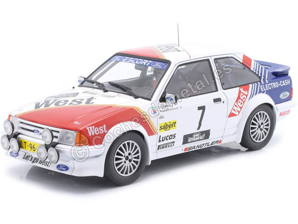 Cochesdemetal.es 1985 Ford Escort RS Turbo MKIII Nº7 Andervang/Schoonenwolf Rally Haspengou 1:18 MC Group 18421