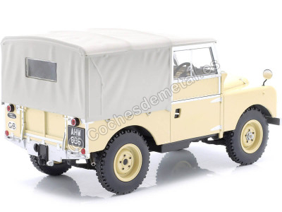 Cochesdemetal.es 1957 Land Rover Serie 1 Cerrado Beige/Gris 1:18 MC Group 18368 2