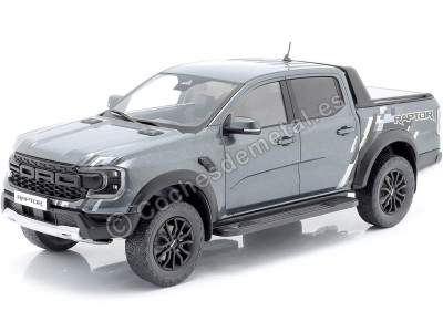 Cochesdemetal.es 2022 Ford Raptor Pick-Up Gris Metalizado Decorado 1:18 MC Group 18457