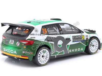 Cochesdemetal.es 2023 Skoda Fabia RS Rally2 Nº24 Gryazin/Aleksandrov Rally Monte Carlo 1:18 IXO Models 18RMC155B.22 2