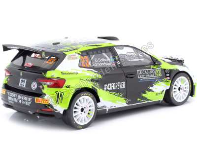 Cochesdemetal.es 2023 Skoda Fabia RS Rally2 Nº23 Solberg/Edmondson Rally Monte Carlo 1:18 IXO Models 18RMC155A.22 2