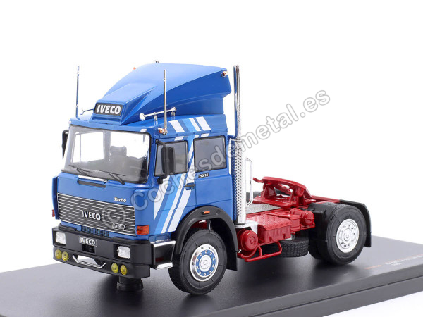 Cochesdemetal.es 1984 Cabeza Tractora Iveco 190.38 TurboStar SZM Azul/Rojo Decorado 1:43 IXO Models TR196.22