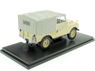 Cochesdemetal.es 1957 Land Rover Serie 1 Cerrado Beige/Gris 1:18 MC Group 18368 2