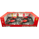 Cochesdemetal.es 2022 2023 Set 4 Scudería Ferrari F1-75 SF-23 Nº16 Charles Leclerc / Nº55 Carlos Sainz 1:43 Bburago 18-36848