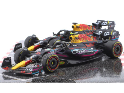 Cochesdemetal.es 2023 Red Bull Racing RB19 Ganador Campeonato Constructores Set Max Verstappen + Sergio Perez 1:43 Bburago 18...