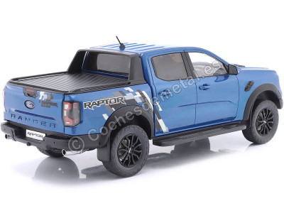 Cochesdemetal.es 2022 Ford Raptor Pick-Up Azul Metalizado Decorado 1:18 MC Group 18455 2