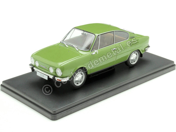 Cochesdemetal.es 1970 Skoda 110R Coupé Verde 1:24 WhiteBox 124227