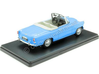 Cochesdemetal.es 1959 Skoda Felicia Cabriolet Abierto Azul Claro 1:24 WhiteBox 124228 2