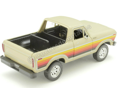 Cochesdemetal.es 1978 Ford Bronco HardTop Beige/Negro Decorado 1:24 Motor Max 79373 2