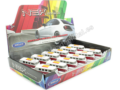 Cochesdemetal.es Estuche Expositor con 12 Volkswagen T1 Bus "I Love Spain" 1:60 Welly 52221