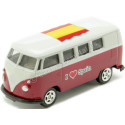 CARSDEMETAL.ES CAS D'EXPIRITAGE AVEC 12 Volkswagen T1 Bus "I Love Espagne" 1:60 Wellly 52221