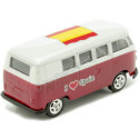 CARSDEMETAL.ES CAS D'EXPIRITAGE AVEC 12 Volkswagen T1 Bus "I Love Espagne" 1:60 Wellly 52221