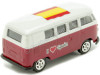 CARSDEMETAL.ES CAS D'EXPIRITAGE AVEC 12 Volkswagen T1 Bus "I Love Espagne" 1:60 Wellly 52221