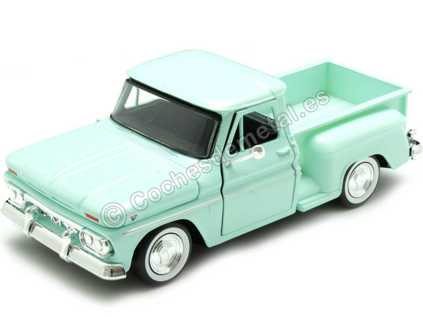 Cochesdemetal.es 1966 Chevrolet C10 Fleetside Pick-Up Verde Menta 1:24 Motor Max 79379