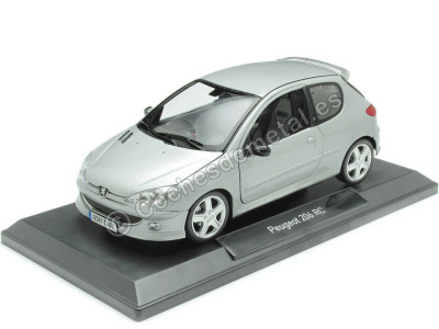 Cochesdemetal.es 2003 Peugeot 206 RC Plateado Aluminio 1:18 Norev 184726