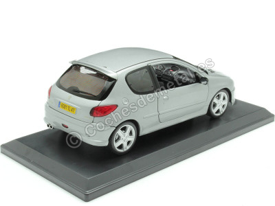 Cochesdemetal.es 2003 Peugeot 206 RC Plateado Aluminio 1:18 Norev 184726 2