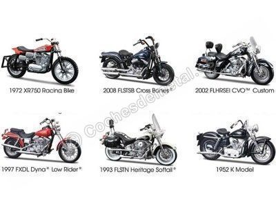 Cochesdemetal.es Lote 6 Motocicletas Harley-Davidson 1:18 Maisto 31360 Series 30