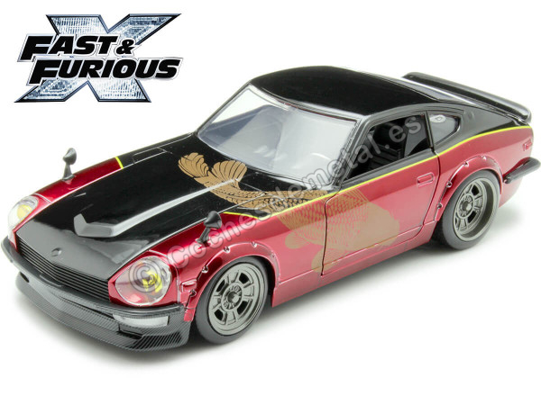 Cochesdemetal.es 1972 Datsun 240Z Fast & Furious "Fast X" Granate/Negro Decorado 1:24 Jada Toys 253203090/34916