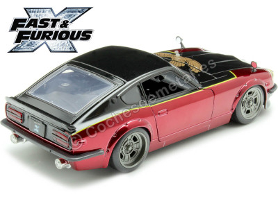 Cochesdemetal.es 1972 Datsun 240Z Fast & Furious "Fast X" Granate/Negro Decorado 1:24 Jada Toys 253203090/34916 2