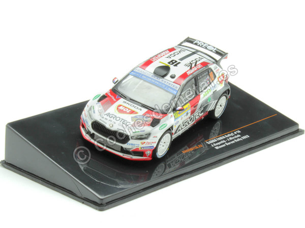 Cochesdemetal.es 2023 Skoda Fabia RS Rally2 Nº18 Kopecký/Hloušek Rally Barum 1:43 IXO Models RAM907.22