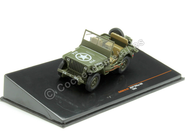 Cochesdemetal.es 1943 Jeep Willys Ejército Americano Verde Militar 1:43 IXO Models CLC567N