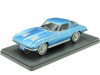 Cochesdemetal.es 1963 Chevrolet Corvette Stingray (C2) Azul Metalizado 1:24 WhiteBox 124232