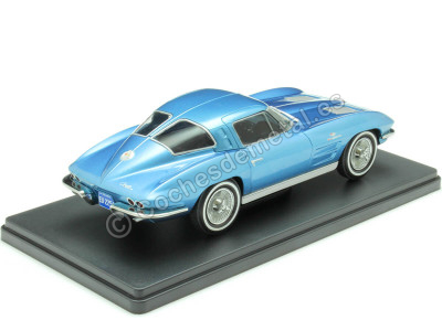 Cochesdemetal.es 1963 Chevrolet Corvette Stingray (C2) Azul Metalizado 1:24 WhiteBox 124232 2