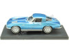 Cochesdemetal.es 1963 Chevrolet Corvette Stinggray (C2) Bleu métallique 1:24 Whitebox 124232