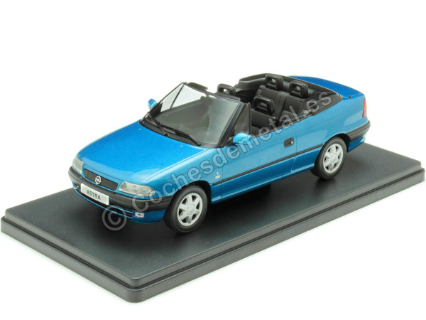 Cochesdemetal.es 1994 Opel Astra F Cabrio Azul Metalizado 1:24 WhiteBox 124234