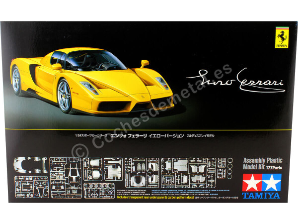 Cochesdemetal.es 2002 Ferrari Enzo "Kit de modèle en plastique" Amarillo 1:24 Tamiya 24301