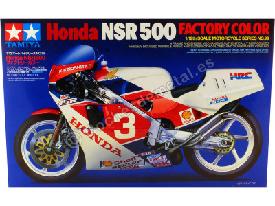 CARSDEMETAL.ES 1986 Honda NSR 500 HRC "Kit de modèle en plastique" White décoré 1:12 Tamiya 14099